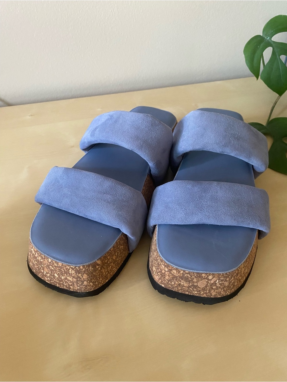 NWOT Free People leather and cork Fairmont sandals, women’s 9US